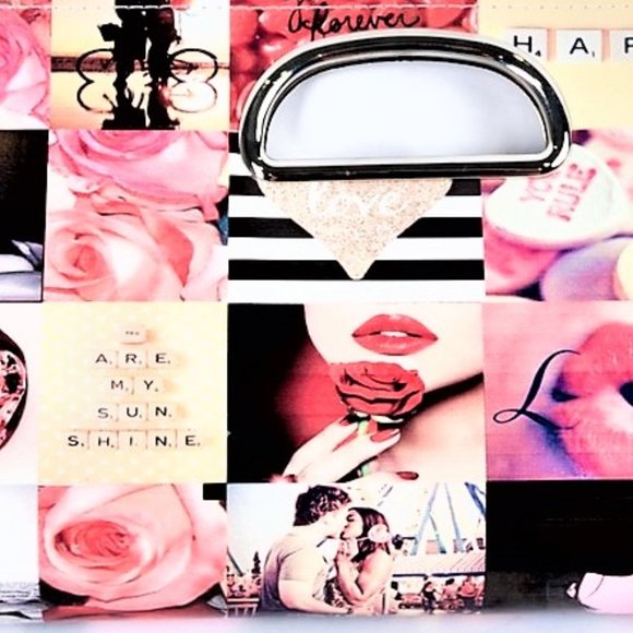 NWT Vibrant Collage Clutch/Shoulder Bag - Picture 3 of 3